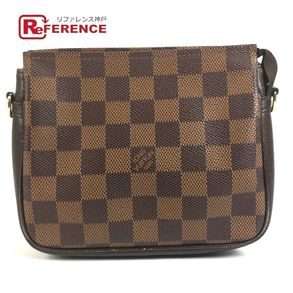 Louis Vuitton Damier Trousse Makeup Accessory Pouch Clutch Bag Shoulder Handbag